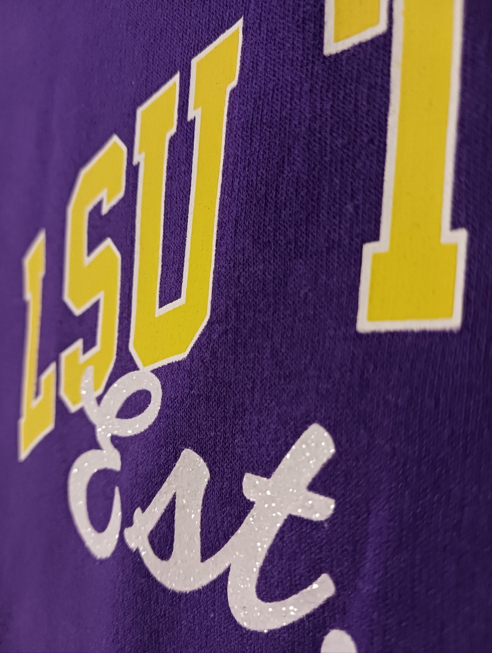 LSU Colorblock Cropped Hoodie - Picture 5 of 16